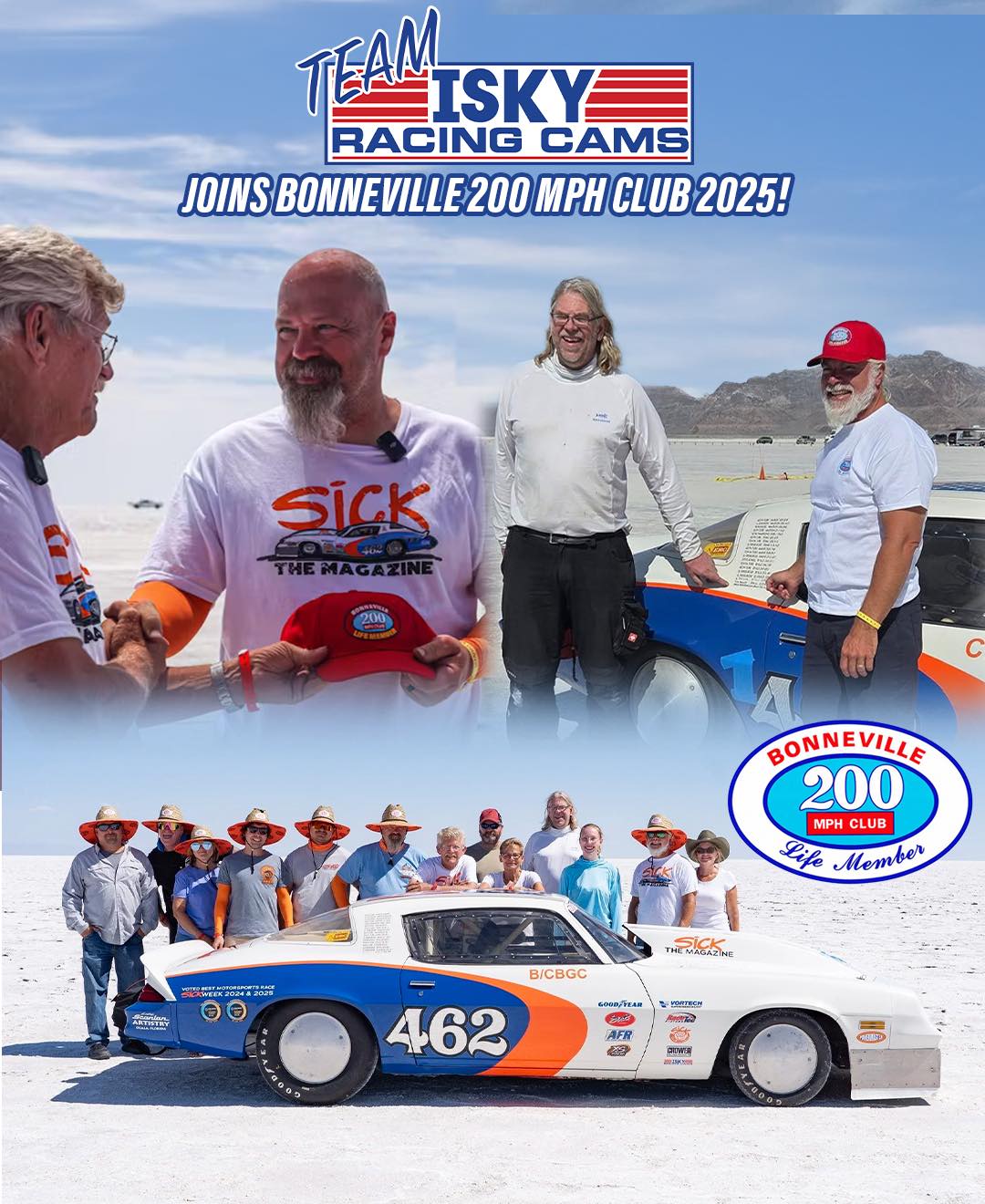#TeamIsky Tom Bailey & Dave Schroeder join the Bonneville 200 MPH Club