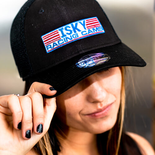 Black Embroidered Isky Logo Baseball Cap Hat